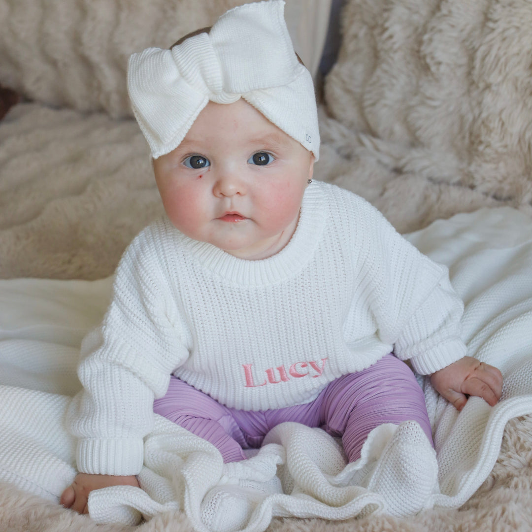 Personalised Chunky Knit Sweater - Ivory