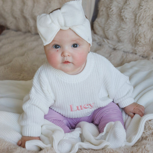 Personalised Chunky Knit Sweater - Ivory