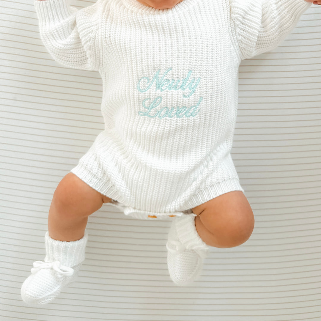 Keepsake Chunky Knit Baby Romper