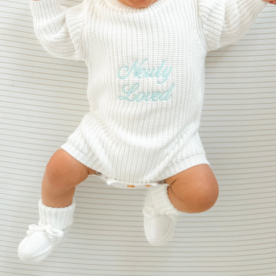 Keepsake Chunky Knit Baby Romper