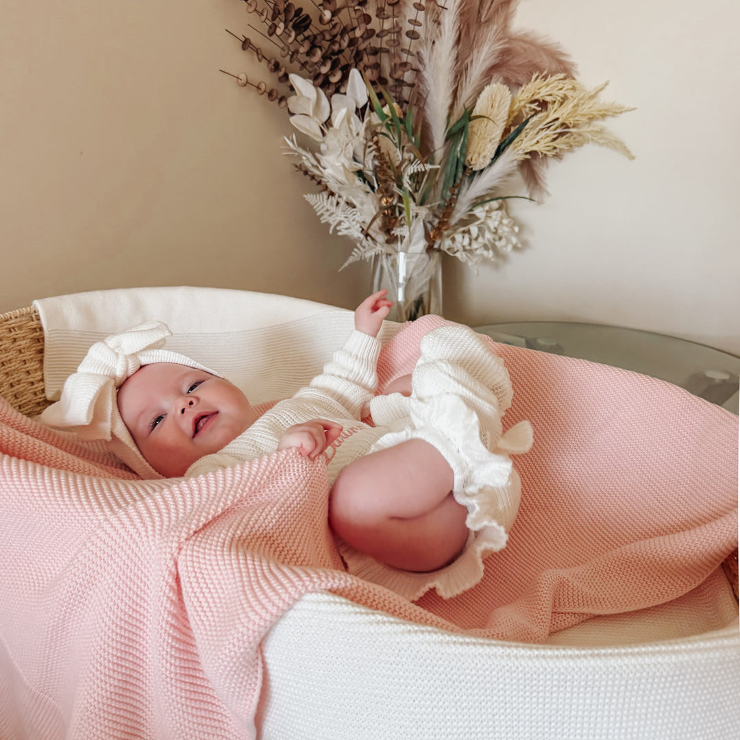 Keepsake Frill Knit Baby Romper