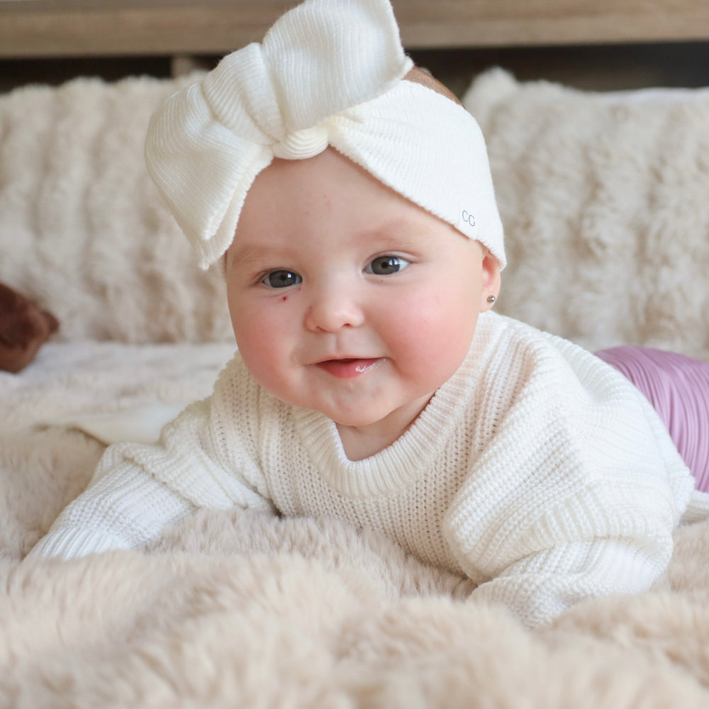 Oversized Bow Headband – Ivory