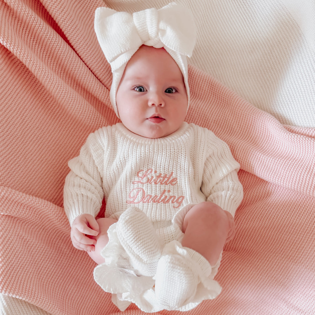 Keepsake Frill Knit Baby Romper