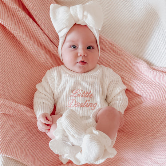 Keepsake Frill Knit Baby Romper