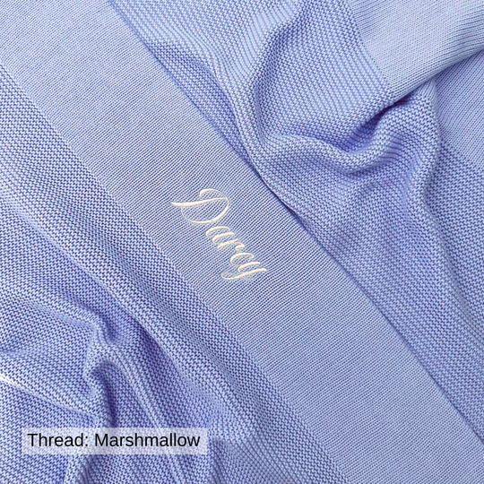 Personalised Cotton Knit Baby Blanket - Blue Bell