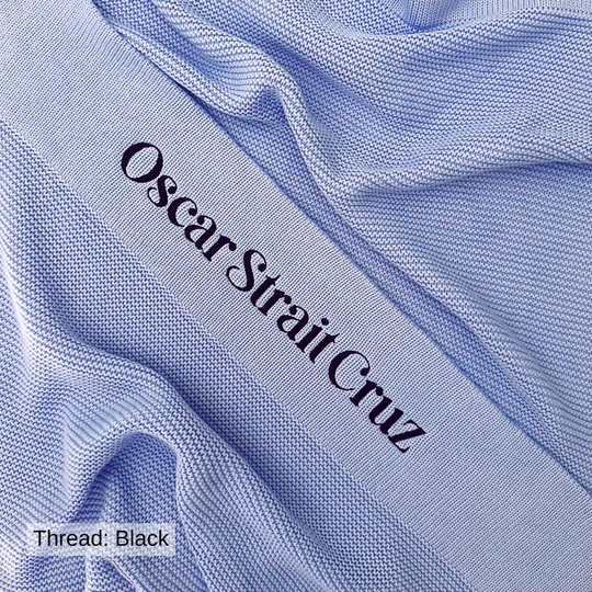 Personalised Cotton Knit Baby Blanket - Blue Bell