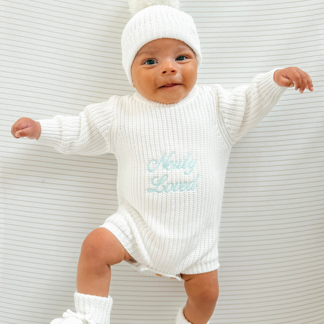 Keepsake Chunky Knit Baby Romper