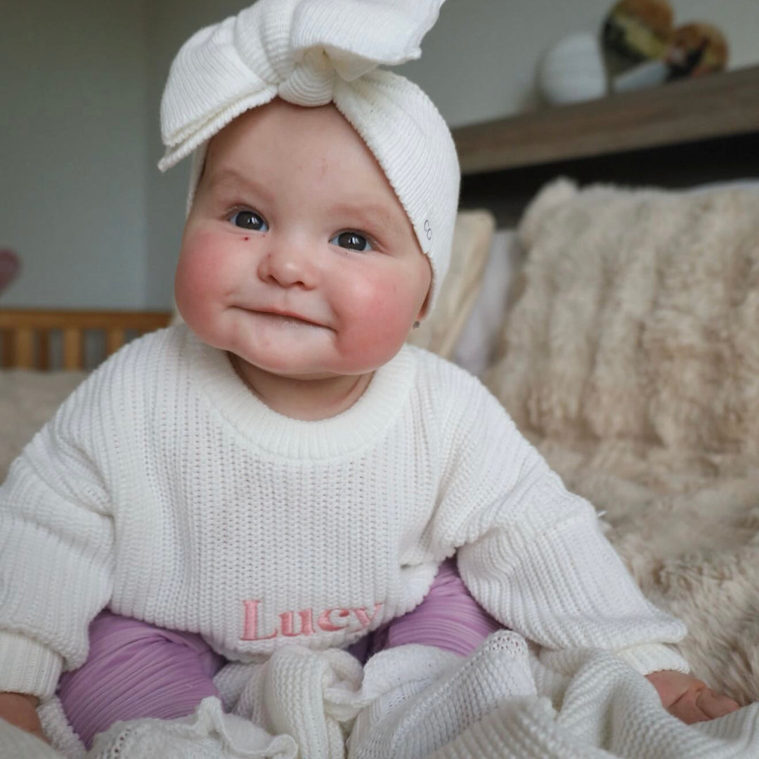 Personalised Chunky Knit Sweater - Ivory