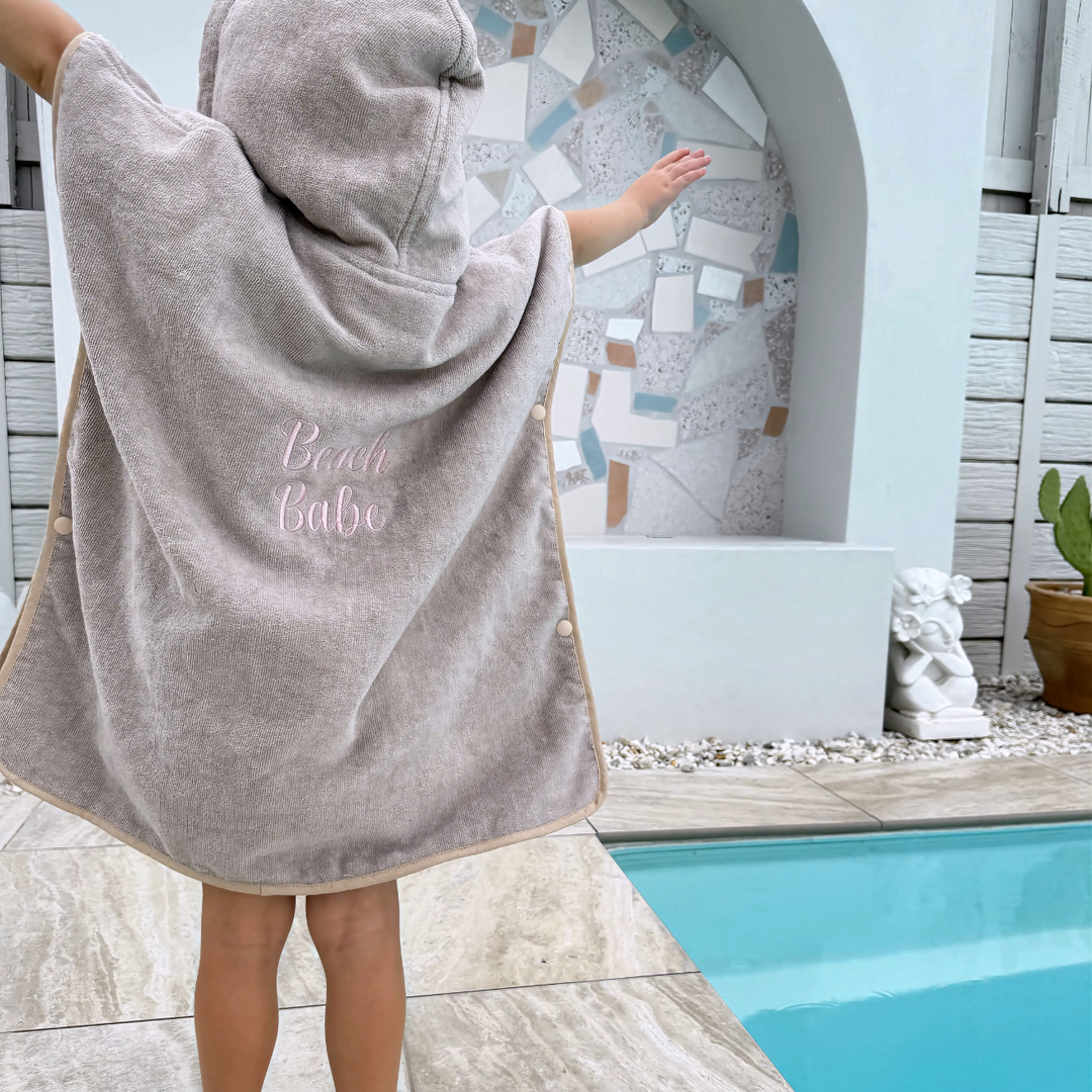 Luxe Bath & Swim Poncho - Stone Beige - Design Your Way