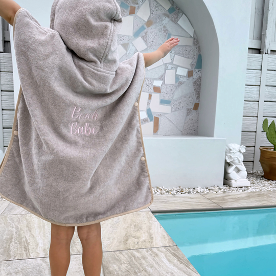 Luxe Bath & Swim Poncho - Stone Beige - Design Your Way