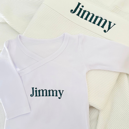 Personalised Kimono-Style Baby Onesie