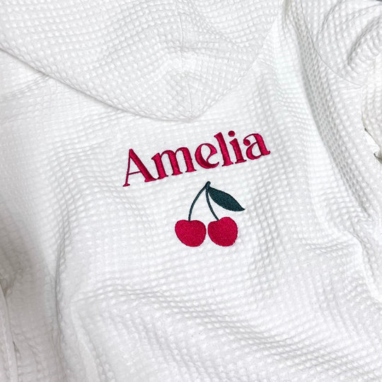 Signature White Waffle Lined Resort Robe - Design Your Way