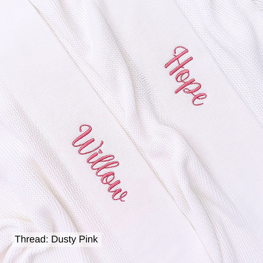 Personalised Cotton Knit Baby Blanket - Ivory