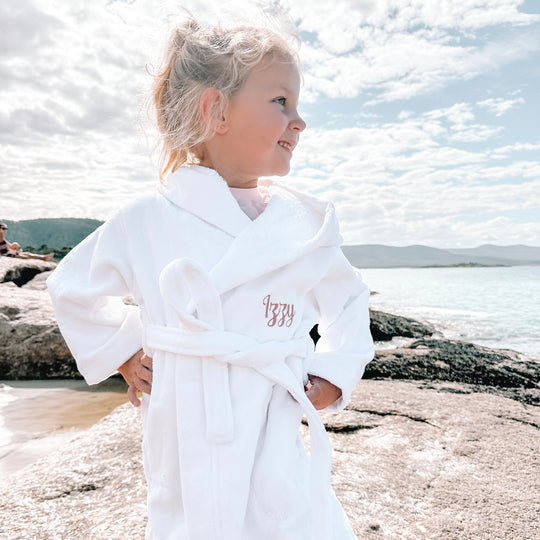 Premium Swim & Bath Robe - White - Design Your Way