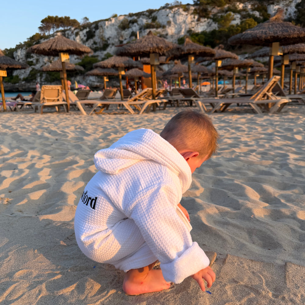 Signature White Waffle Lined Resort Robe - Design Your Way