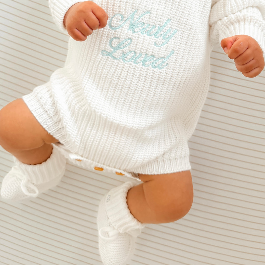 Keepsake Chunky Knit Baby Romper