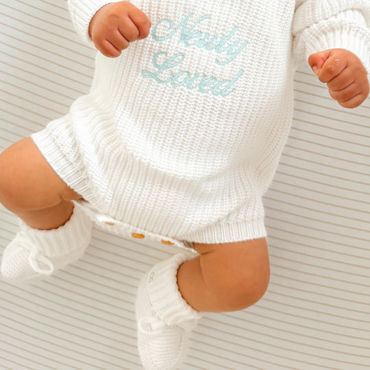 Keepsake Chunky Knit Baby Romper