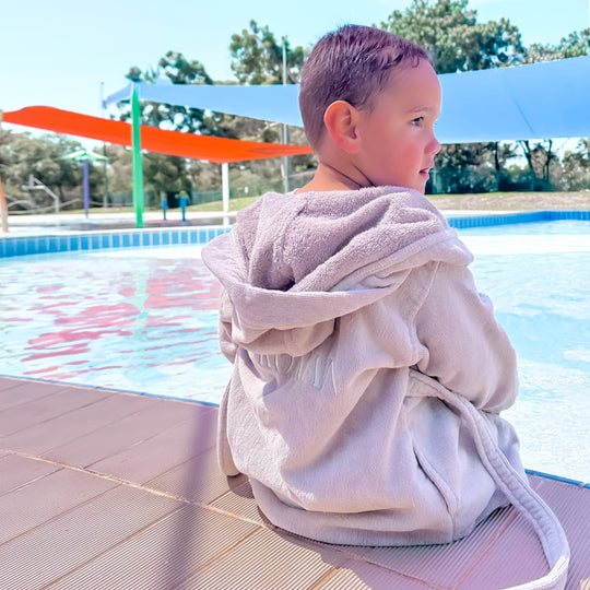 Premium Swim & Bath Robe - Stone Beige - Design Your Way