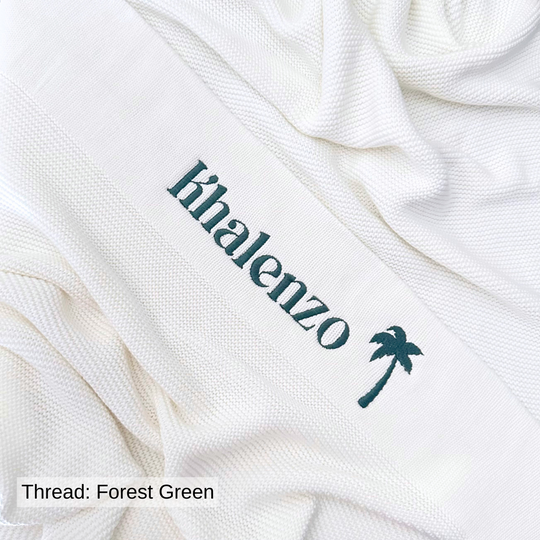 Personalised Cotton Knit Baby Blanket - Ivory