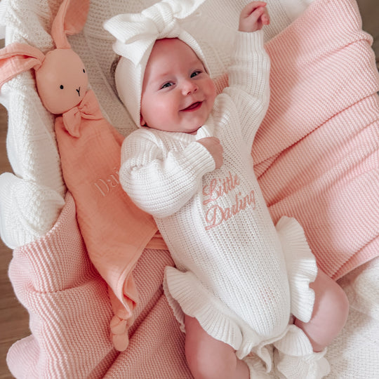Keepsake Frill Knit Baby Romper