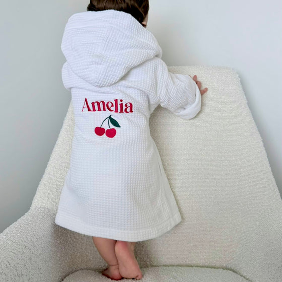 Signature White Waffle Lined Resort Robe - Design Your Way