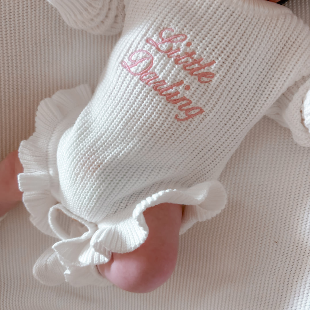 Keepsake Frill Knit Baby Romper