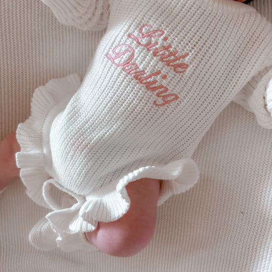 Keepsake Frill Knit Baby Romper