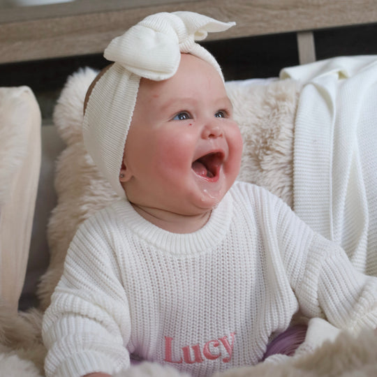 Personalised Chunky Knit Sweater - Ivory