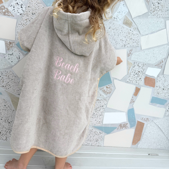Luxe Bath & Swim Poncho - Stone Beige - Design Your Way