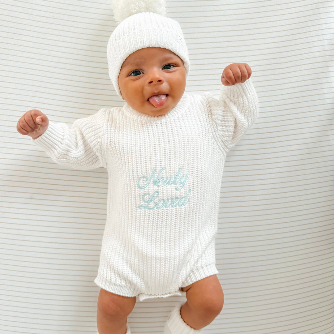 Keepsake Chunky Knit Baby Romper