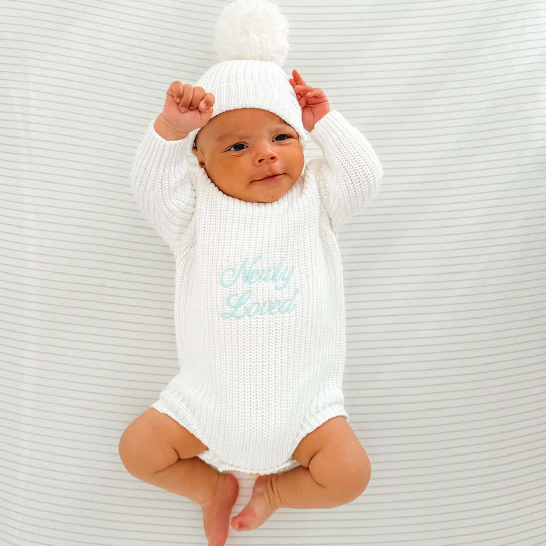 Keepsake Chunky Knit Baby Romper