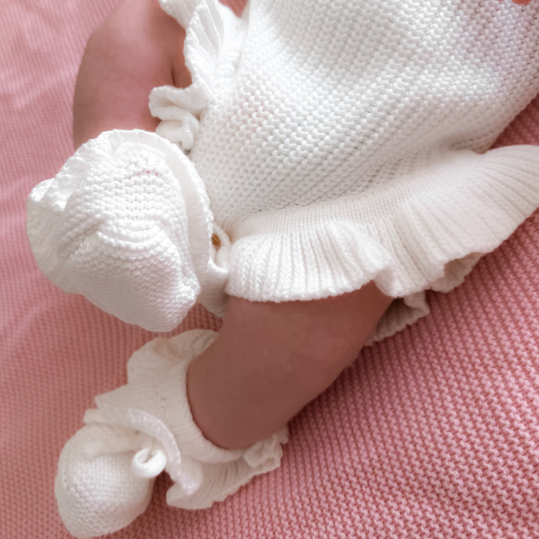 Keepsake Frill Knit Baby Romper