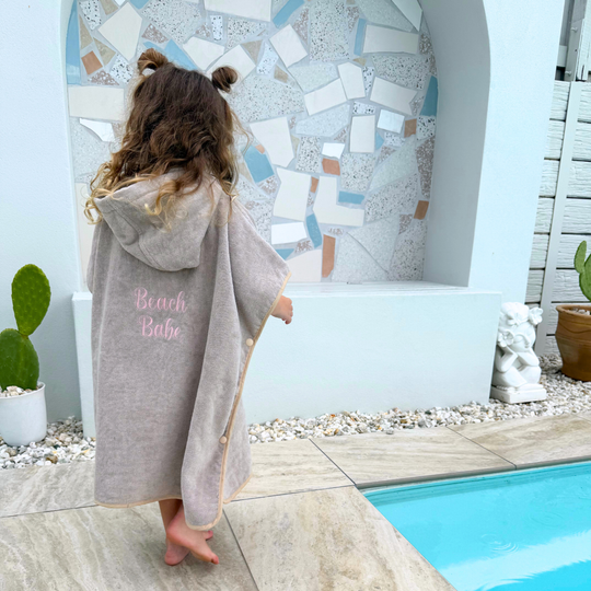 Luxe Bath & Swim Poncho - Stone Beige - Design Your Way