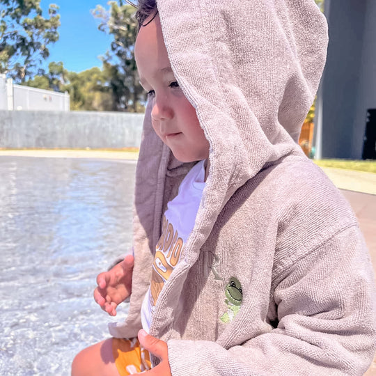 Premium Swim & Bath Robe - Stone Beige - Design Your Way