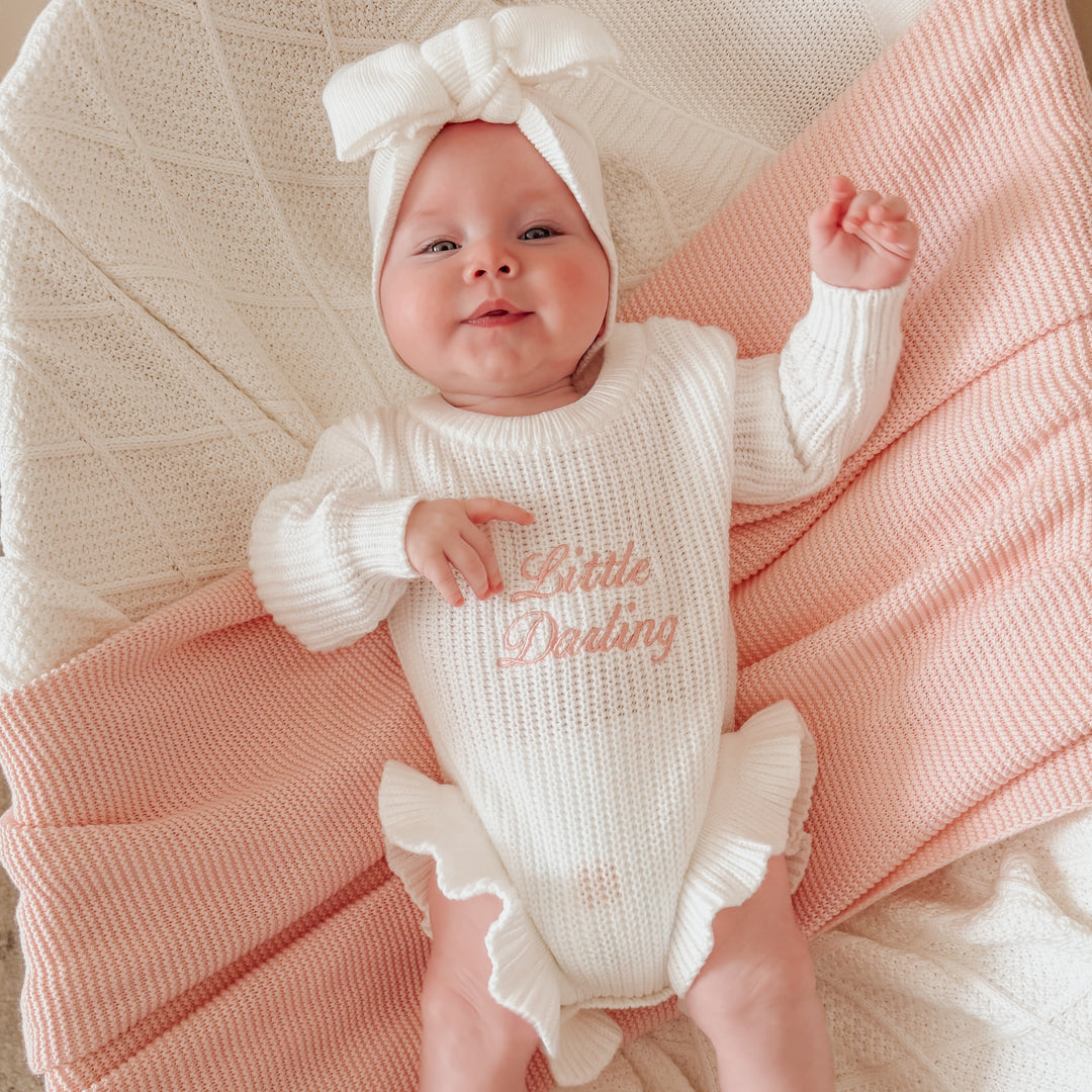 Keepsake Frill Knit Baby Romper