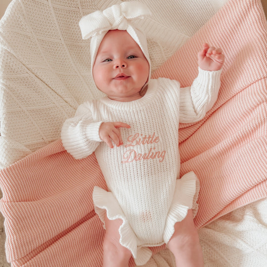 Keepsake Frill Knit Baby Romper