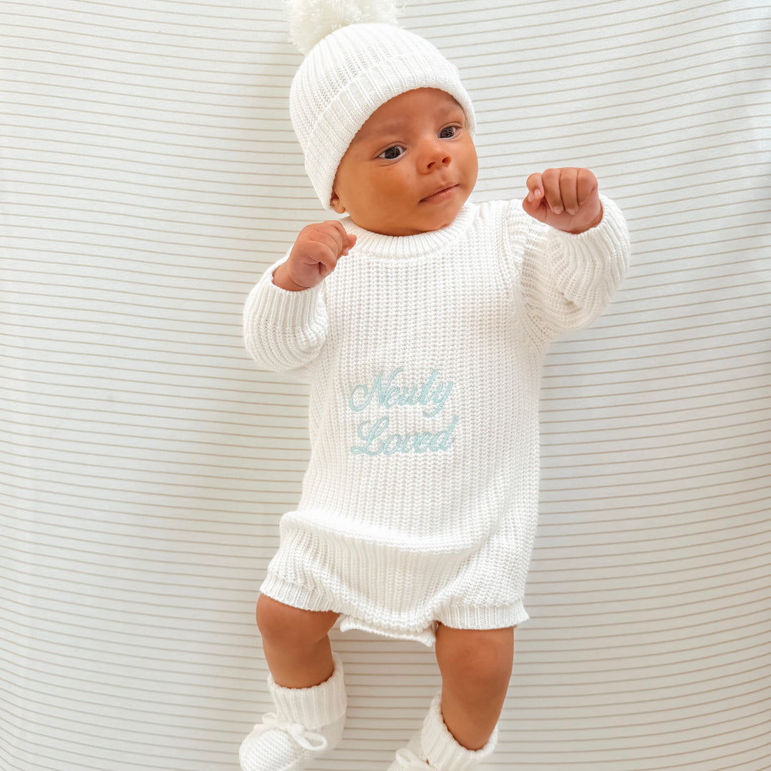 Keepsake Chunky Knit Baby Romper