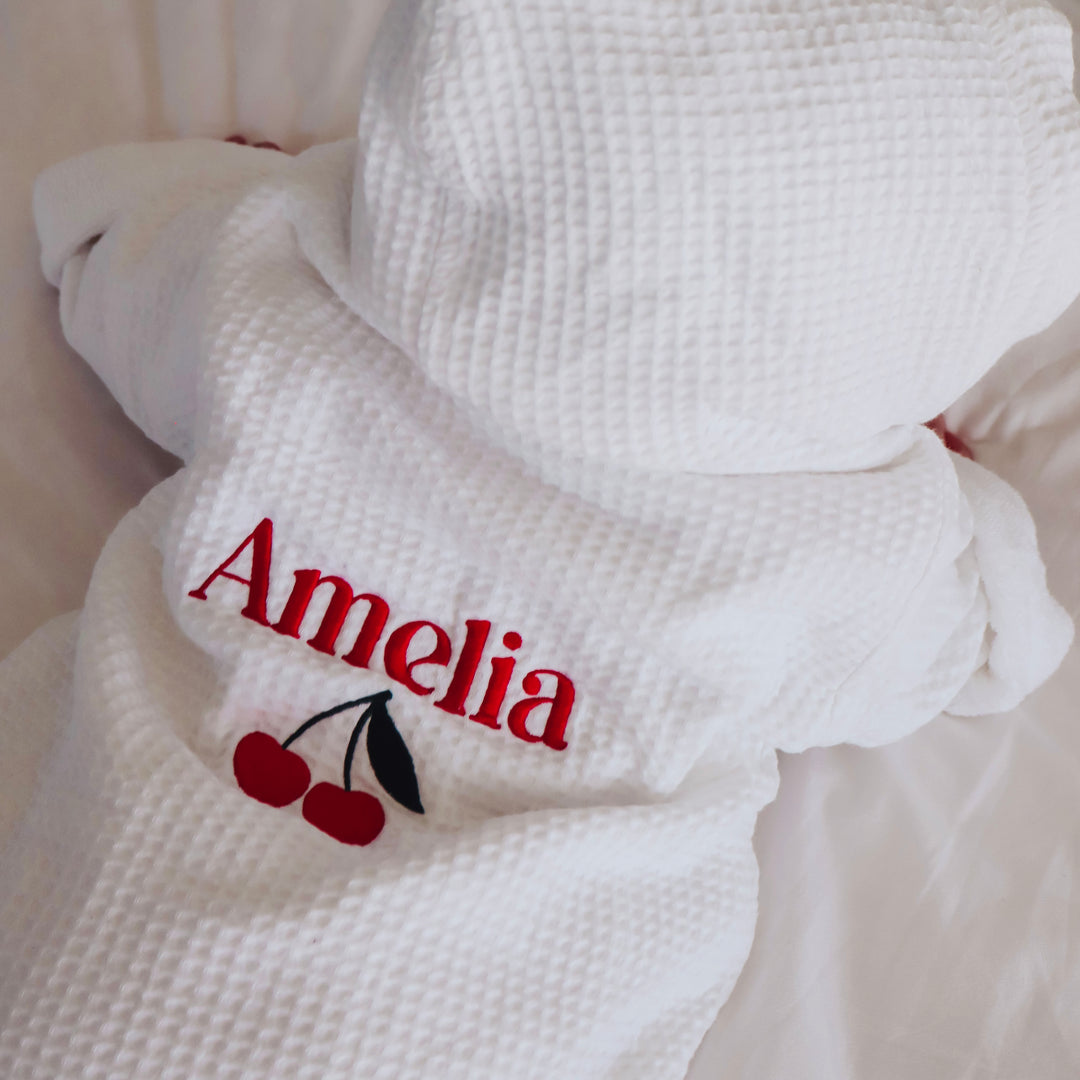 Signature White Waffle Lined Resort Robe - Design Your Way