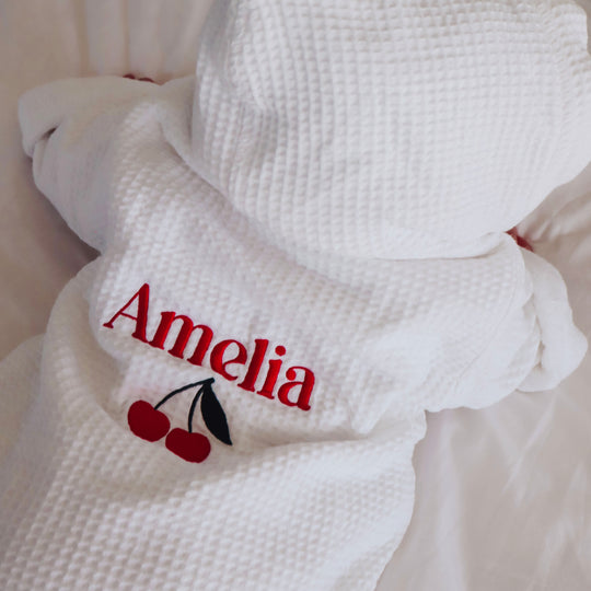 Signature White Waffle Lined Resort Robe - Design Your Way