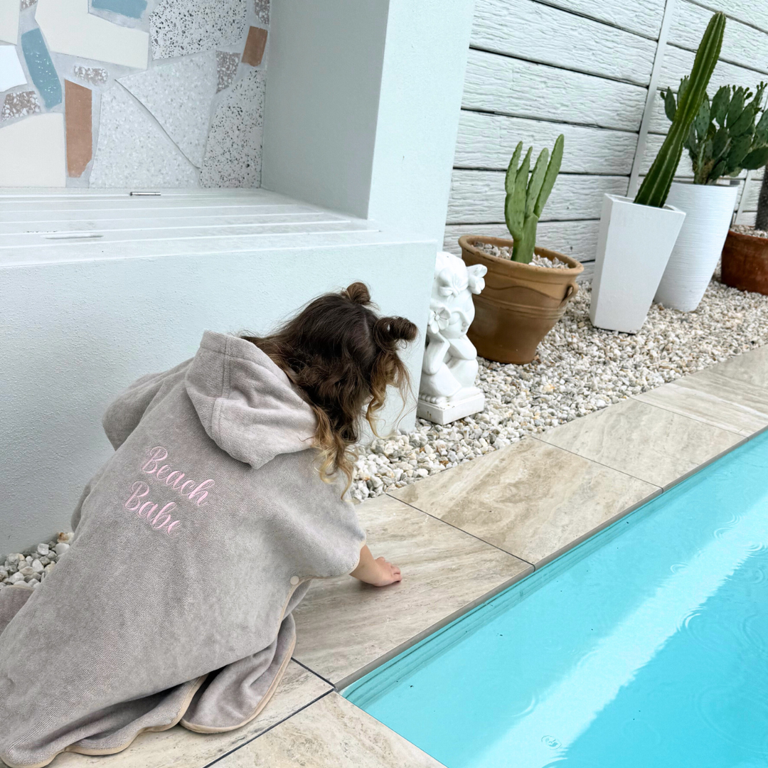 Luxe Bath & Swim Poncho - Stone Beige - Design Your Way