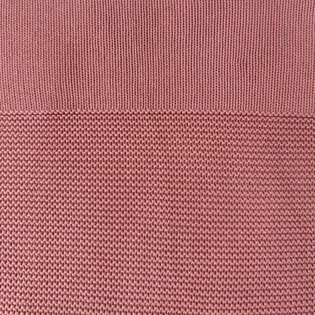Personalised Cotton Knit Baby Blanket - Dusty Pink