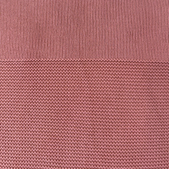 Personalised Cotton Knit Baby Blanket - Dusty Pink