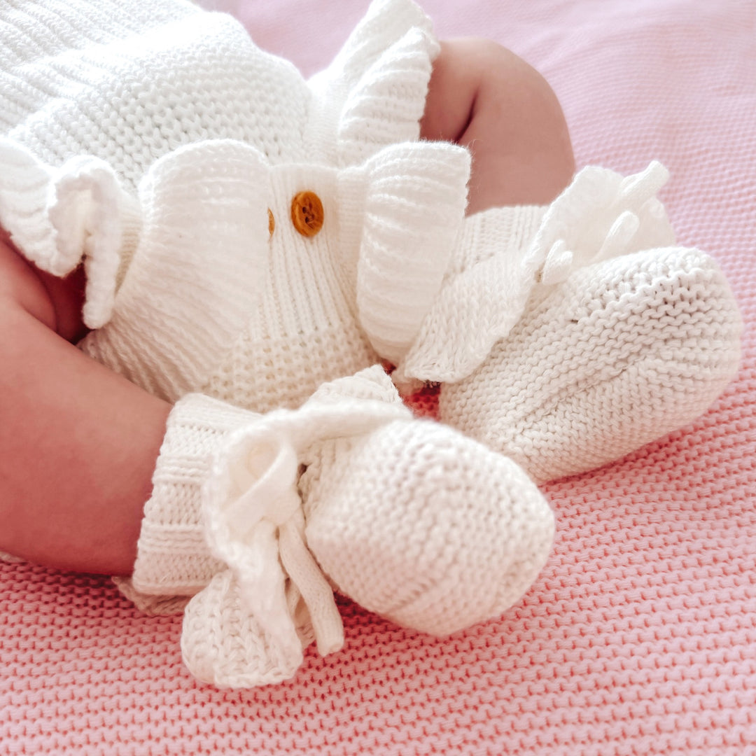Keepsake Frill Knit Baby Romper