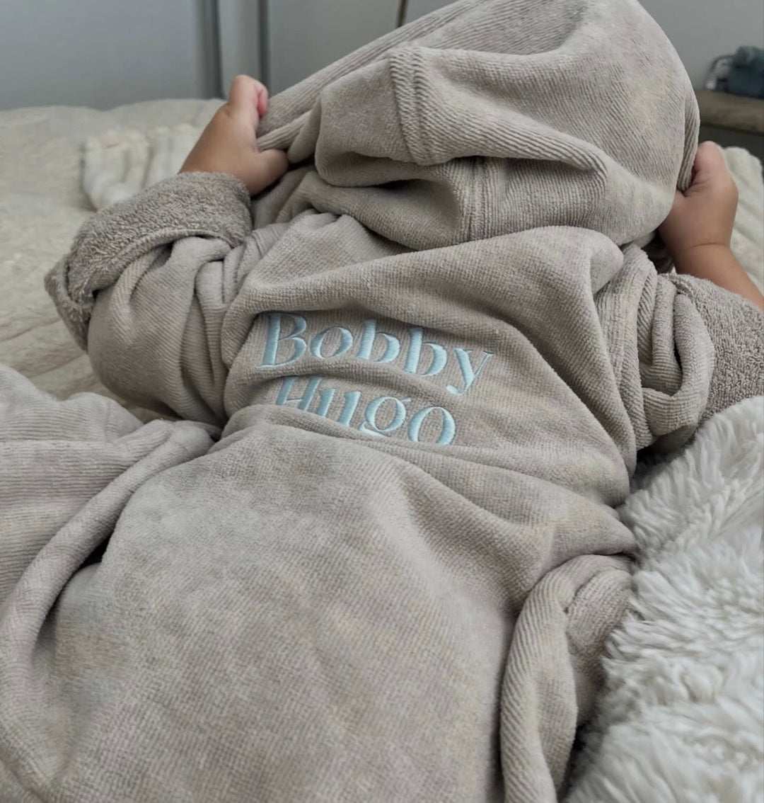 Premium Swim & Bath Robe - Stone Beige - Design Your Way