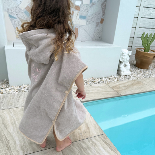 Luxe Bath & Swim Poncho - Stone Beige - Design Your Way