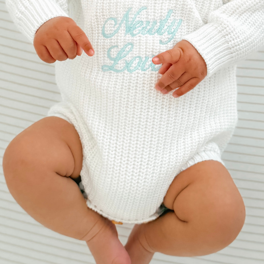 Keepsake Chunky Knit Baby Romper