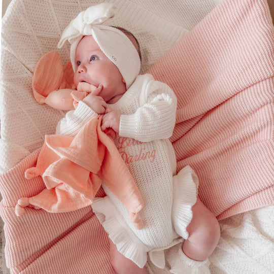 Keepsake Frill Knit Baby Romper