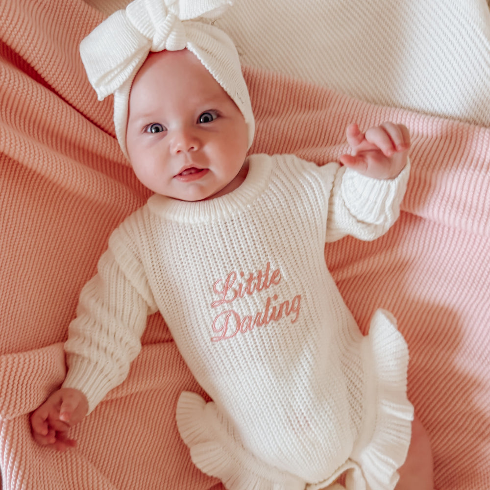 Keepsake Frill Knit Baby Romper