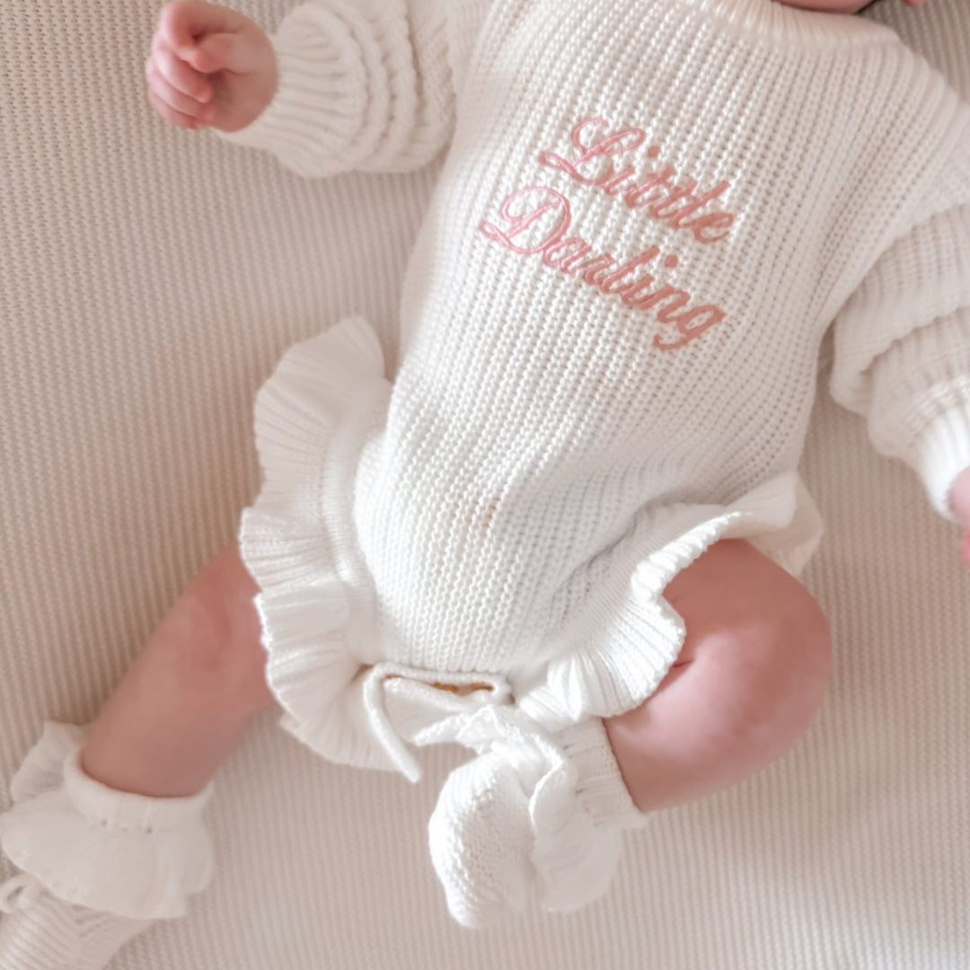 Keepsake Frill Knit Baby Romper