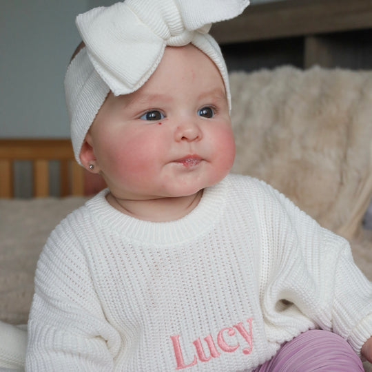 Personalised Chunky Knit Sweater - Ivory